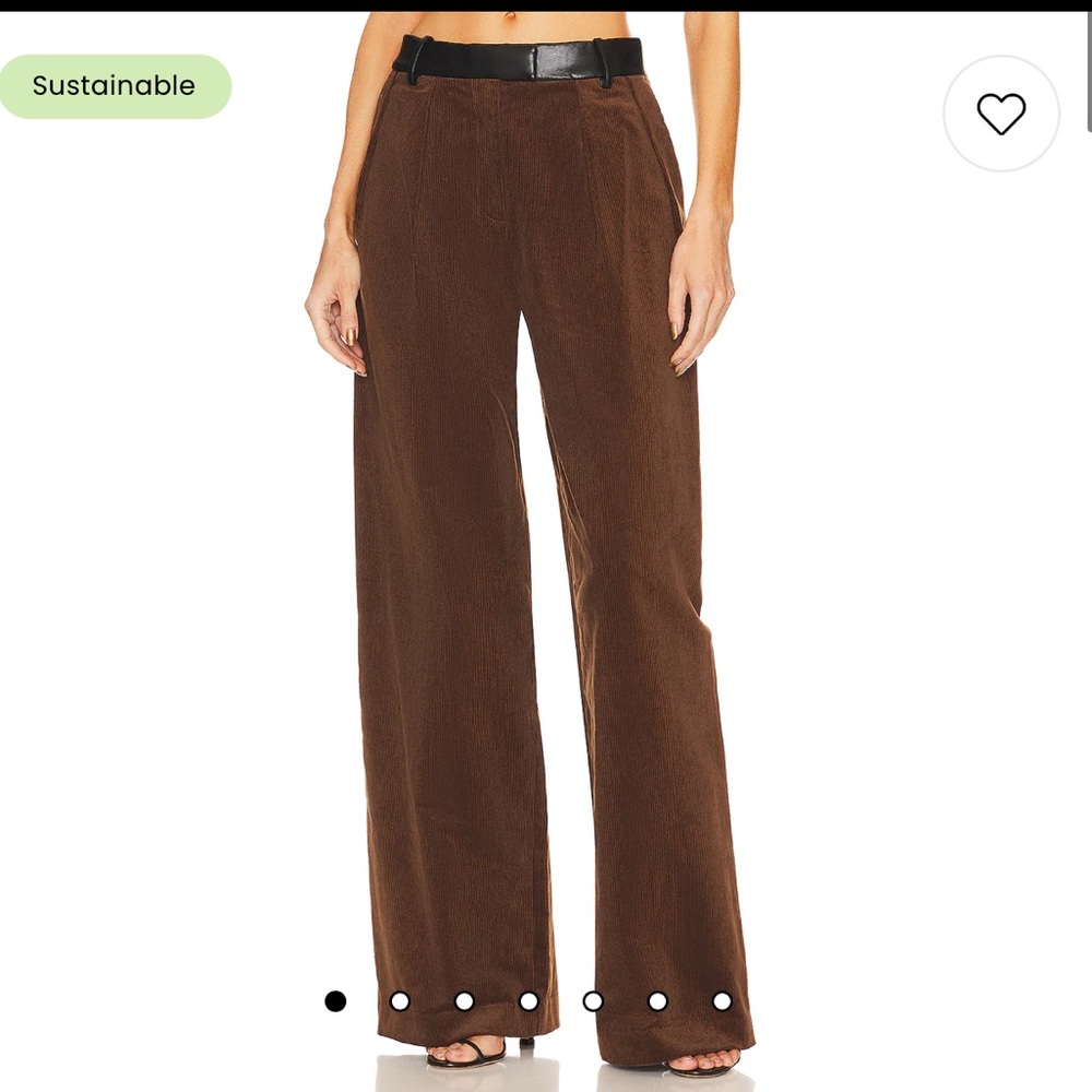 HELSA Corduroy Pleated Pant in Brown from revolve